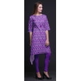 thumbnail image 2 of Bimba Hauts à Imprimé Cachemire Violet et Floral pour Femmes Kurti Asymétrique Robe d'Été pour Filles Moyen, 2 of 6