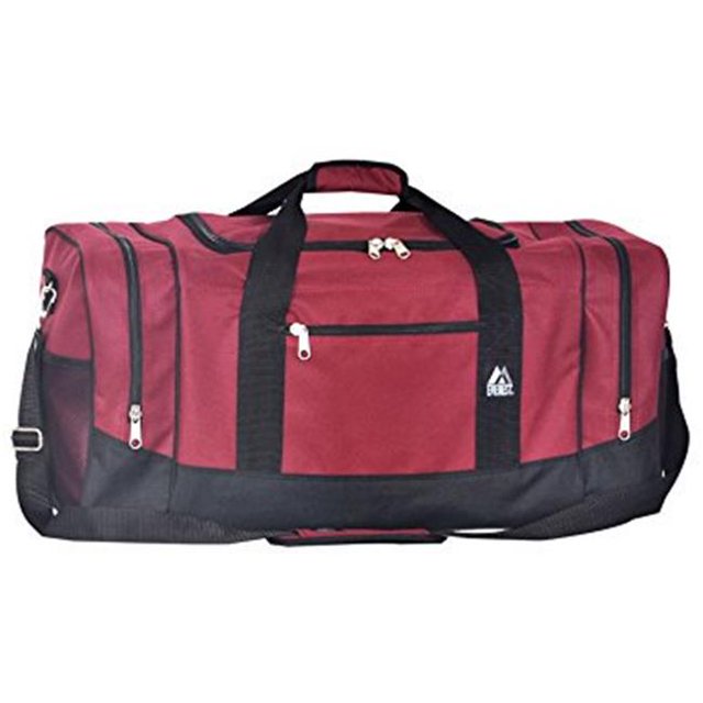 Everest Sac Fourre-Tout Croisé Grand Format - Bourgogne et Noir
