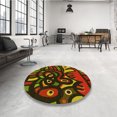 thumbnail image 4 of Ahgly Tapis Rectangulaire Lavable en Machine Intérieur Transitionnel Jaune Foncé Vert, 7 Pieds x 10 Pieds, 4 of 7