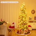 thumbnail image 4 of Gymax 7.5 FT Pre-Lit Artificial Christmas Tree Snow Flocked Hinged Xmas Tree, 4 of 10