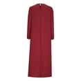 thumbnail image 3 of Robe Abaya pour Femmes à Manches Longues, Robe Islamique avec Poches, Maxi, Tenue de Prière, Élégante, Robe Longue pour les Fêtes, 3 of 4
