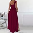 thumbnail image 4 of VEKDONE Liquidation 2025 Robe Élégante pour Femme Invitée de Mariage à une Épaule Soirée Formelle Cocktail Longue Maxi Robes, Robes Hawaïennes pour Femmes, 4 of 7
