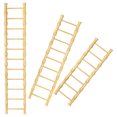 thumbnail image 1 of SEWACC 3pcs Ladder Decorative Wood Ladder Khaki Delicate Design for Celebration with Lovers, 1 of 8
