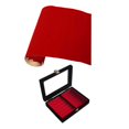 thumbnail image 3 of Velvet Jewelry Box Liner Fabric for Jewelry Box, Material Curtains, Durable Resistant for Craft Making - Red 40x148cm, 3 of 8