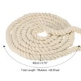 thumbnail image 2 of Uxcell Natural Twisted Cotton Rope 3/4 Inch x 49 Feet 3 Strand Tug of War Rope with Sealing Tape Beige, 2 of 5