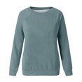 thumbnail image 4 of Hauts à Manches Longues pour Femmes Mode Femmes Décontracté Manches Longues Col Rond Uni Chandail pour Dames Hauts Blouse Blouses à Manches Longues pour Femmes Hauts à Manches Longues Hauts pour Femmes Manches Longues, 4 of 4