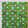 thumbnail image 4 of oneOone Tissu Tabby en Soie Vert Matériau de Robe Rétro Imprimé Tissu au Mètre 42 Pouces de Large, 4 of 5