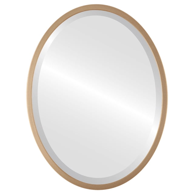 Miroir Ovale Encadré London - Vaporisation Dorée - 17 Pouces x 21 Pouces