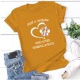 thumbnail image 1 of Hauts d'Été Grande Taille pour Femmes, Décontractés, Imprimés, Manches Courtes, Col Rond, T-Shirt Ample, Blouse, Hauts, T-Shirt à Col en V pour Femmes en Liquidation, 1 of 3