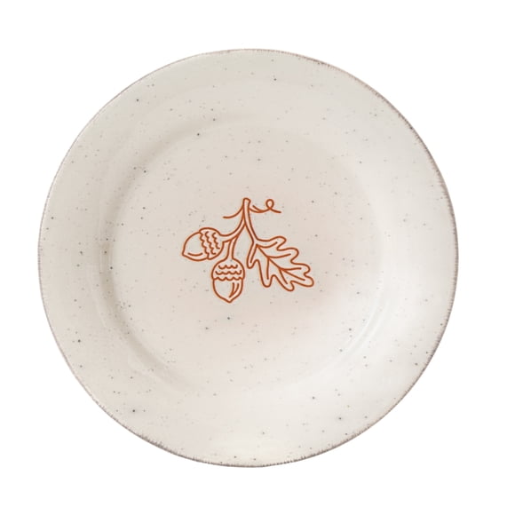 Way to Celebrate Harvest Collection White Ceramic Appetizer Plate, 7.78 inch, 1 Piece