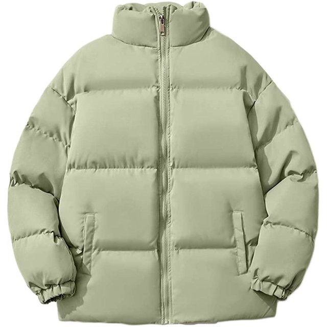 LinYooLi Veste Légère pour Femmes à Manches Longues Col Montant Fermeture Éclair Complète pour l'Hiver