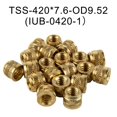 thumbnail image 3 of 20pcs 1/4-20 Brass Threaded Heat Set Inserts for Plastic 3D Printing Brass Metal, 3 of 12