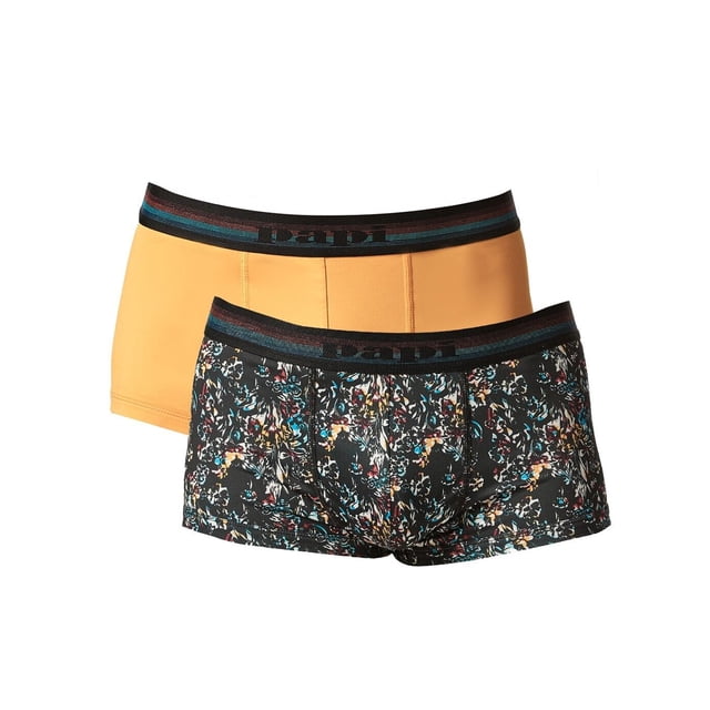 Papi 2-Pack Brazilian Trunk Underwear - UMPA107 (Black/Cadmium Yellow, L)