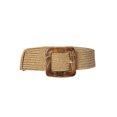 thumbnail image 3 of Kmbangi Ceinture Tressée en Paille pour Femmes, Ceinture Élastique Rétro Extensible, 3 of 5