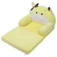 thumbnail image 1 of Plush Foldable Kids Sofa, Pattern Children Couch Backrest Armchair Bed With Pocket And Handle, Upholstered 2 In 1 Flip Open Infant Baby  For Living Room Bedroom, 1 of 8