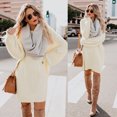 thumbnail image 3 of jovati Robe Chandail pour Femmes à Manches Longues Femmes Chandail d'Hiver Tricot Col Roulé Chaud à Manches Longues avec Poche Mini Robe Chandail, 3 of 9