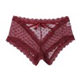 thumbnail image 1 of Faithtur Femmes Transparente Dentelle Culottes Couleur Unie Respirante Slips, 1 of 7