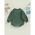 thumbnail image 4 of Faithtur Bébé Filles Garçons Sweat-Shirts Couleur Unie Manches Longues Col Rond Combinaisons Automne Hiver Bébé Bodys, 4 of 9