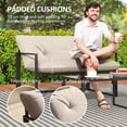 thumbnail image 4 of Outsunny Ensemble de Mobilier de Patio 4 Pcs avec Table en Verre Trempé Canapé Beige, 4 of 10