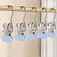 thumbnail image 1 of EGNMCR Bacs de Rangement, Contenants de Rangement Cintres pour Pantalons en Caoutchouc Souple Pinces en Acier Inoxydable Organisateur Polyvalent pour Garde-Robes Antidérapant Pince Sans Trace pour Jupes Jeans Pinces en Acier Inoxydable, 1 of 6
