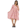 thumbnail image 1 of Moomaya Caftan Court pour Femmes, Robe de Nuit de Couverture, Robe Caftan, Manches Kimono, Tenue de Plage, 1 of 6