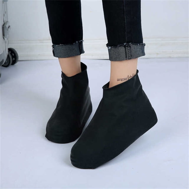Couvre-chaussures, Surchaussures Imperméables, Protecteurs en Silicone Réutilisables, Bande de Roulement Antidérapante, pour Pluie Neige Boue, Activités de Plein Air, Ajustement Sécuritaire, Conception Légère et Compacte
