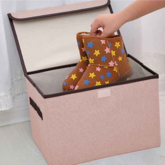shyuyusa Larger Fabric Collapsible Storage Bins Foldable Storage Boxes with Lids, Storage Cube Organizer Basket for Home, Closet, Bedroom
