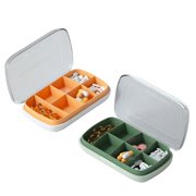 pstuiky Weekly Pill Organizer with Pill Cutter 7 Compartment Portable Medicine Storage Box Detachable Travel Case for Daily Medications and Small Items Bpa-Free Compact Design