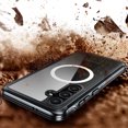 thumbnail image 4 of Clear Magnetic Cover Case for Apple Samsung Galaxy S24 FE, with Built-in Tempered Glass Screen Protector, [Compatible with Magsafe] Full Body Rugged Shockproof Case for Samsung Galaxy S24 FE, Black, 4 of 7
