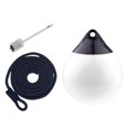 thumbnail image 4 of jinwen Boat Ball Dock Round with Inflatable Pin and Rope Protection Mooring Buoy Anchor White w Black Rope, 4 of 9