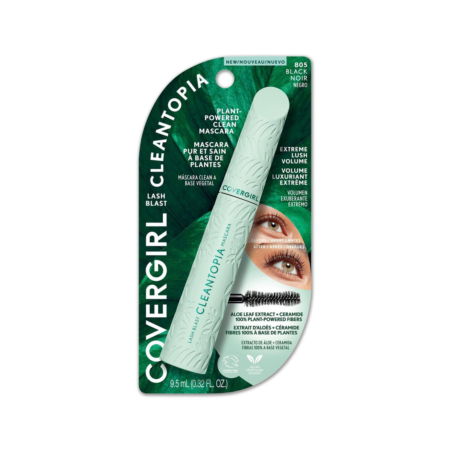 COVERGIRL Lash Blast Cleantopia Mascara, Volumizing, Plant-Powered Clean Vegan Formula