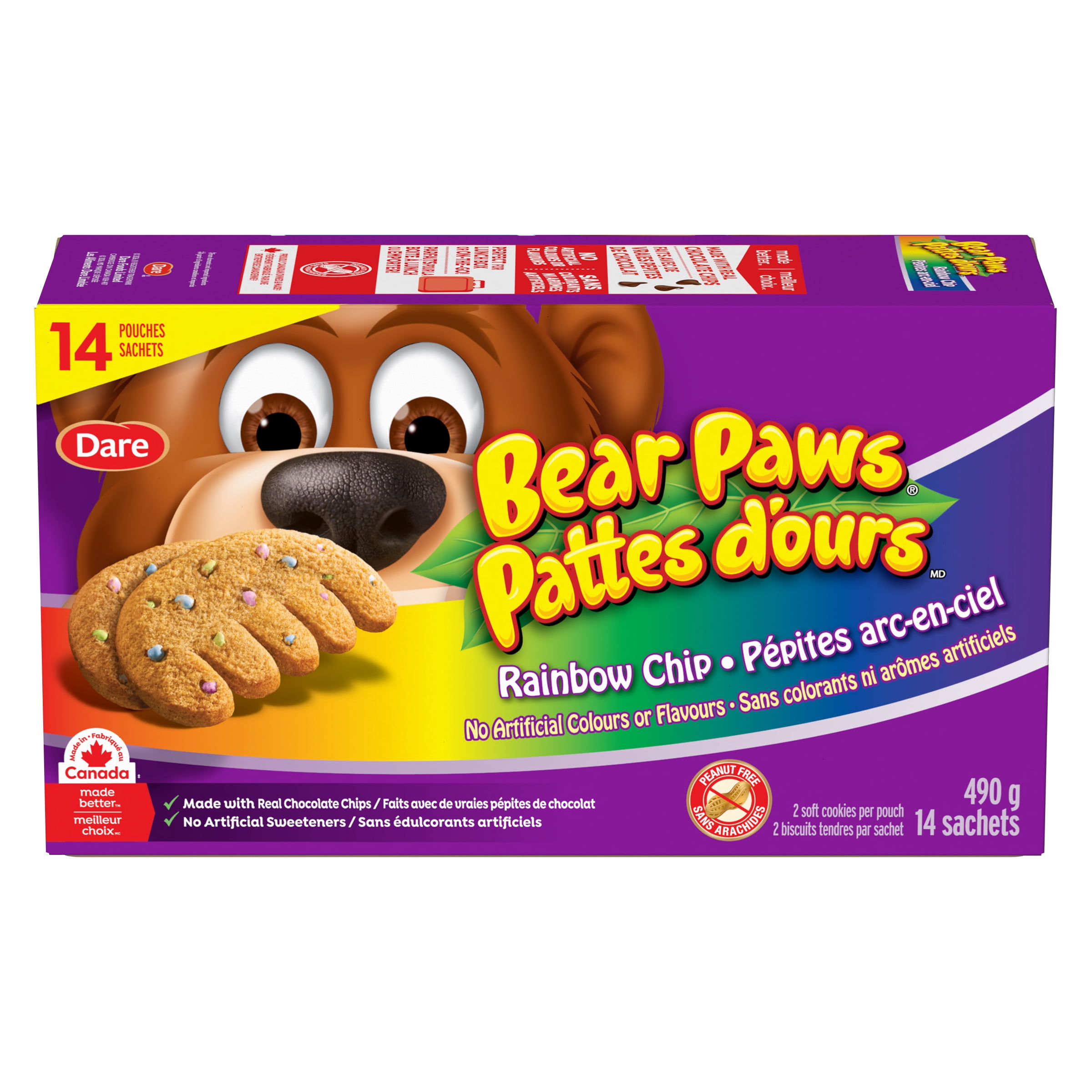 Bear Paws Rainbow Chip Cookies