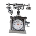 thumbnail image 4 of DOLITY Horloge de Bureau Téléphone Rétro Modèle Ornement 16x5x19 cm pour Décoration Intérieure Extérieure B, 4 of 9