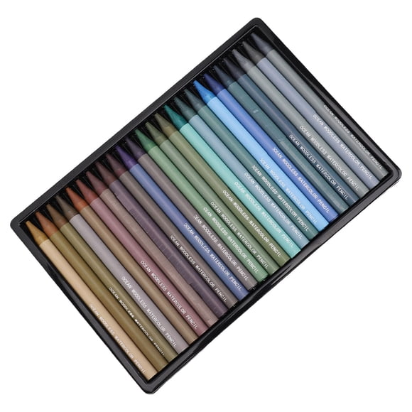 24 Color Sticks, Portable Woodless Coloring Pencil Set for Card Making