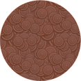 thumbnail image 1 of Ahgly Company Tapis de Zone Rond d'Intérieur Lavable à la Machine, Style Transitionnel, Rose Rouille, 6 Pieds Rond, 1 of 7