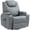 Grey, variant on HOMCOM PU Leather Massage Recliner Chair with 360 Degree Swivel Seat