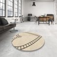 thumbnail image 4 of Ahgly Company Tapis d'Intérieur Lavables à la Machine, Carrés, Style Transitionnel, Mocassin Beige, Tapis de Zone, 7 Pieds Carré, 4 of 7