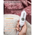 thumbnail image 4 of Ourlova Heated Throw Blanket Velvet Soft Fast Heating 4 Heat Levels 4H Auto Off Machine Washable OverHeat Protection 84x90 Inch Pink, 4 of 10