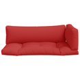 thumbnail image 2 of vidaXL Coussins de Palette 3 Pcs Tissu Rouge, 2 of 5