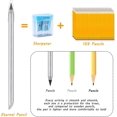 thumbnail image 3 of LAICAIW 2PCS Metal Inkless Pencil, Infinity pencil, Reusable Everlasting Pencil, Replaceable Nib Pencil with 2 Replaceable Nib for Writing Drawing Students Home Office School Supplies（Black & Silve, 3 of 7