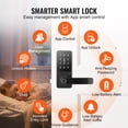 thumbnail image 3 of VEVOR Smart Lock, 5-in-1 Smart Door Knob, Fingerprint Deadbolt with App Control, Keyless Entry Door Lock with Handle, Bluetooth Smart Lock, 3 of 9