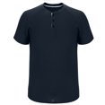 thumbnail image 3 of cfhntfmh Men's Short Sleeve Henley Shirts Summer Solid Color Stretchy T-Shirts Button Tee Casual Basic Tops, 3 of 4