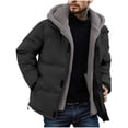 thumbnail image 1 of Men's Down Jacket, Windproof Skiing Winter Coat with Hooded Design, Insulated Polyester Outerwear for Cold Weather Protection, 1 of 8