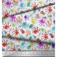thumbnail image 2 of Soimoi Rayon Fabric Dot,Octopus & Jellyfish Ocean Print Fabric by Yard 42 Inch Wide, 2 of 3