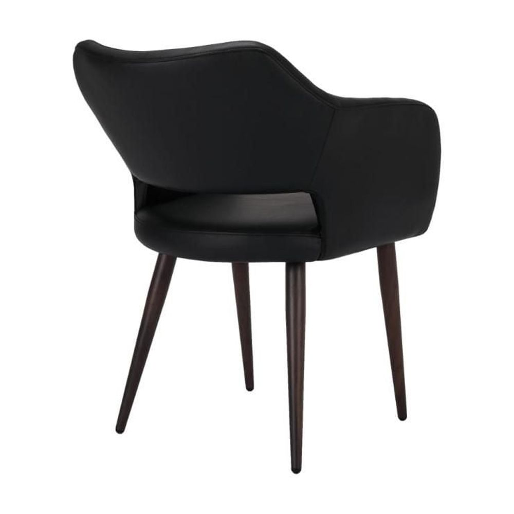 Plata Décor Import Inc Lot de 2 chaises de conférence (PU) noires pour salle à manger