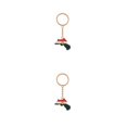 thumbnail image 1 of Baohd Pendentif Carte Drapeau Coloré - Se Démarquer de la Foule Charmant Collier Collier de Mode Cadeau Porte-Clés 2Set, 1 of 6