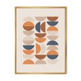thumbnail image 1 of Designart Abstract Sun and Moon S In Blue and Orange FLOAT FRAME WALL ART, 1 of 4