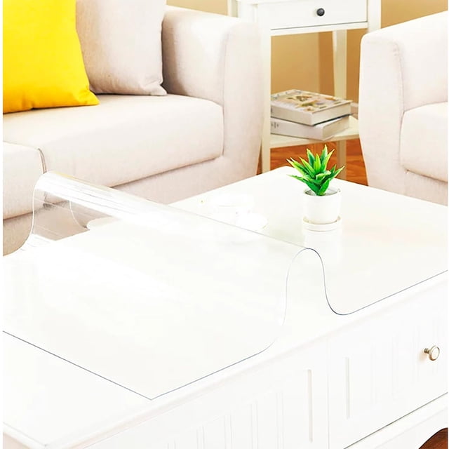 Tapis de Chaise Transparent pour Planchers Durs - Protège-Plancher en PVC Robuste pour Bureau et Maison, Tapis Rectangulaire pour Bureau, Résistant aux Rayures sous les Roues