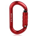 thumbnail image 1 of 25KN Professional Climbing Carabiner Screw Locking Gate Carabiner Heavy Duty O-shape Climbing Buckle Lightweight Hammock Locking Clip for Climbing Rappelling Canyoning Hammock Climbing Gear Quick Clip, 1 of 8
