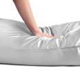 thumbnail image 4 of PiccoCasa Satin Body Pillowcases 2 Pcs Soft with Zipper Closure Silver Grey 20"x48", 4 of 7